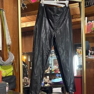 Black Faux Leather Leggings